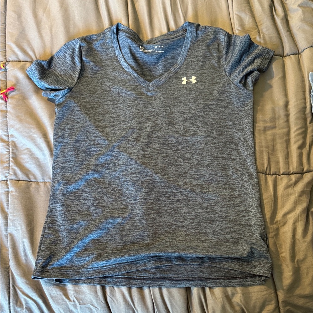 Under Armour Heathered Gray V-Neck Tee